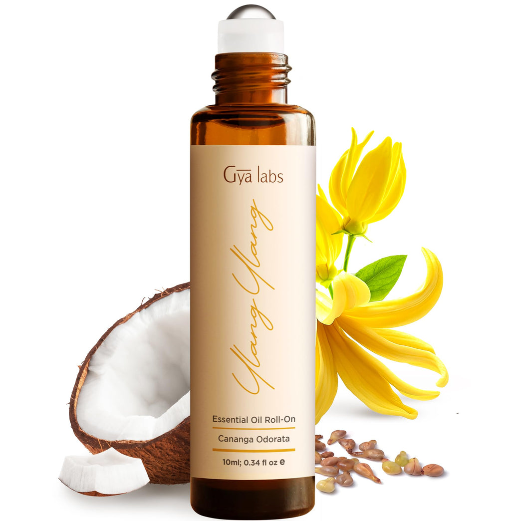 Gya Labs Migraine Relief Essential Oil Roll-On, Aromatherapy, Therapeutic Grade with Essential Peppermint and Lavender Oils for Sinus, Tension Headaches and Migraines (10 ml)