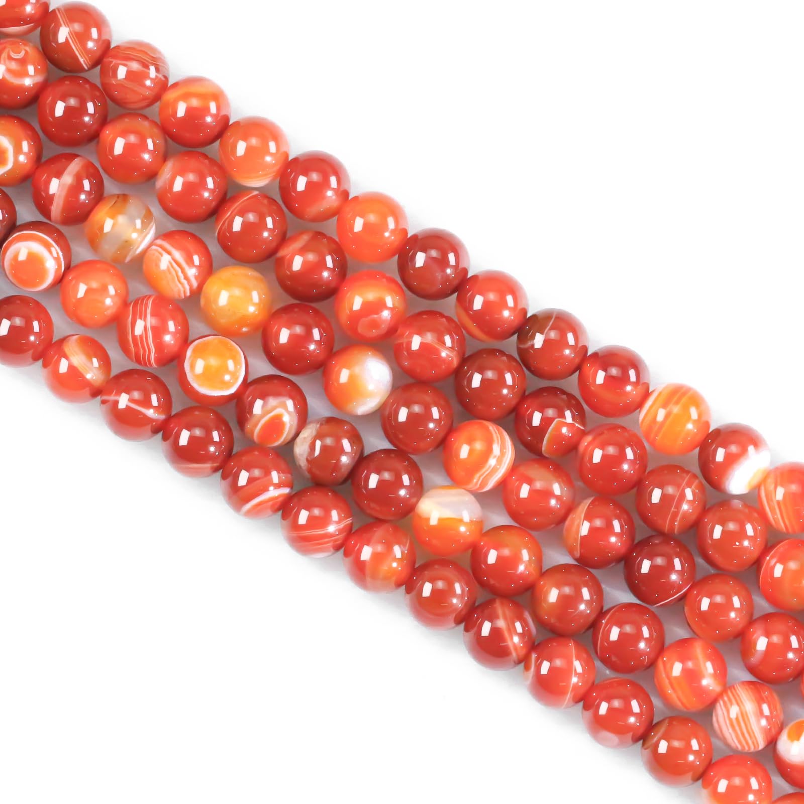 Natural Stone Beads, Gemstone Beads, 45 Pieces, 8 mm, Natural Stone, Unakite Gemstone Beads, Polished Round Gemstones for Threading, Gemstones, Stone Beads for Bracelets, Necklaces, DIY Jewellery,