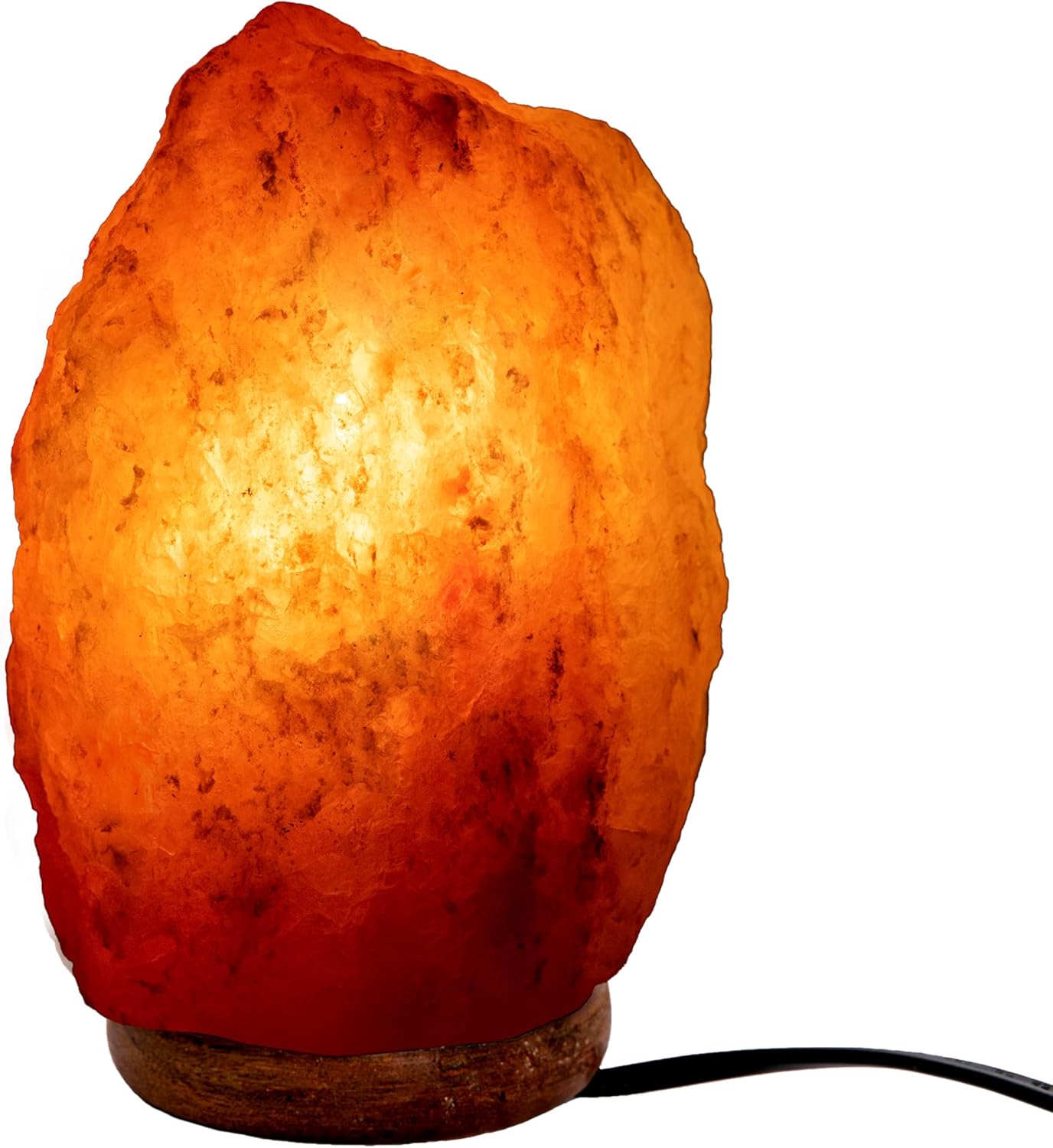 Fisura - Salt Range Pakistan Lamp. Weight from 2 to 3 kg, with Wooden Base, Cable and 15W Bulb. Relaxing Lamp for Desk and Bedside. Original Gift, Pink