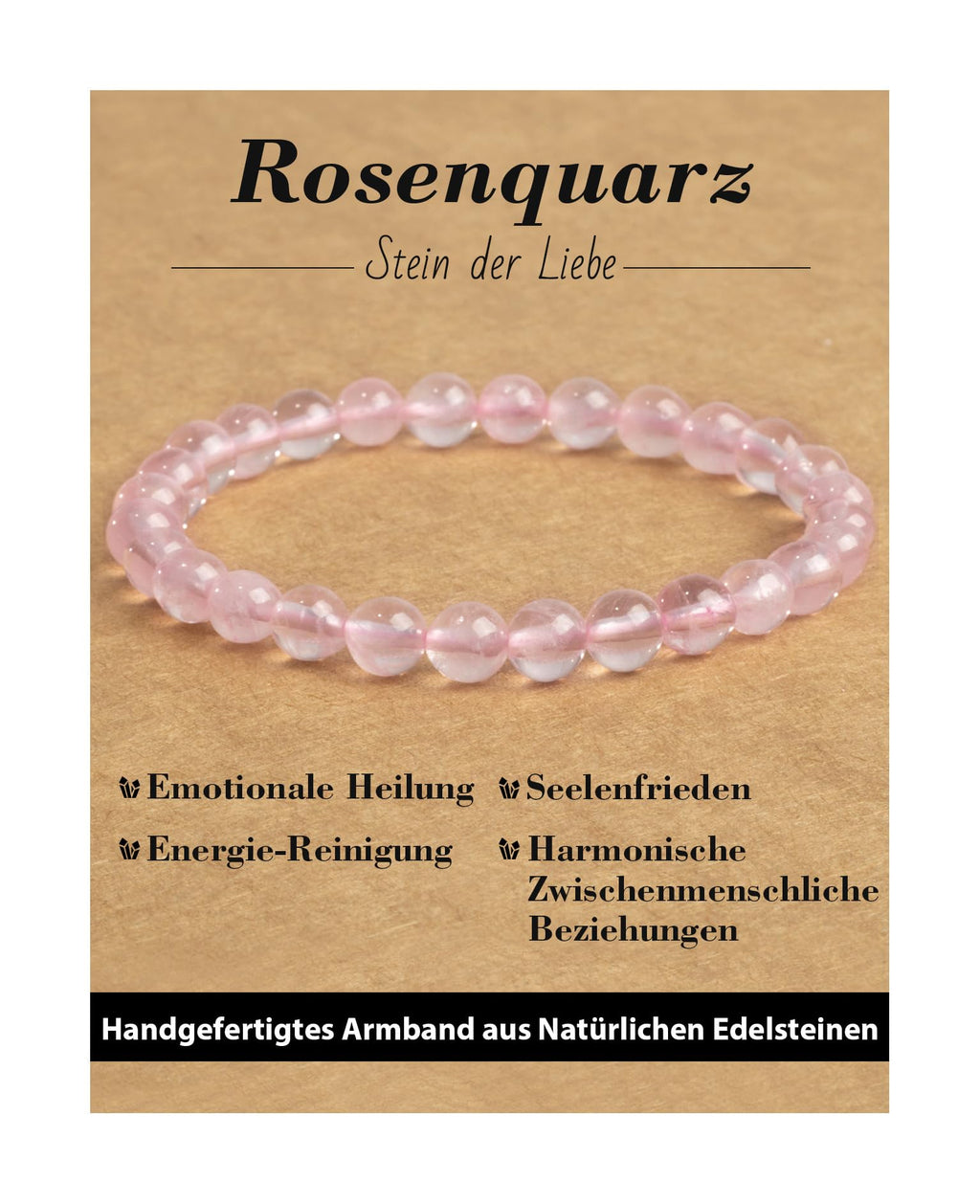 6 mm Healing Stone Bracelet for Men and Women, Real Natural Stone Beads, Lucky Bracelet, Friendship Bracelet, Individual Gift for Good Friends and Sisters