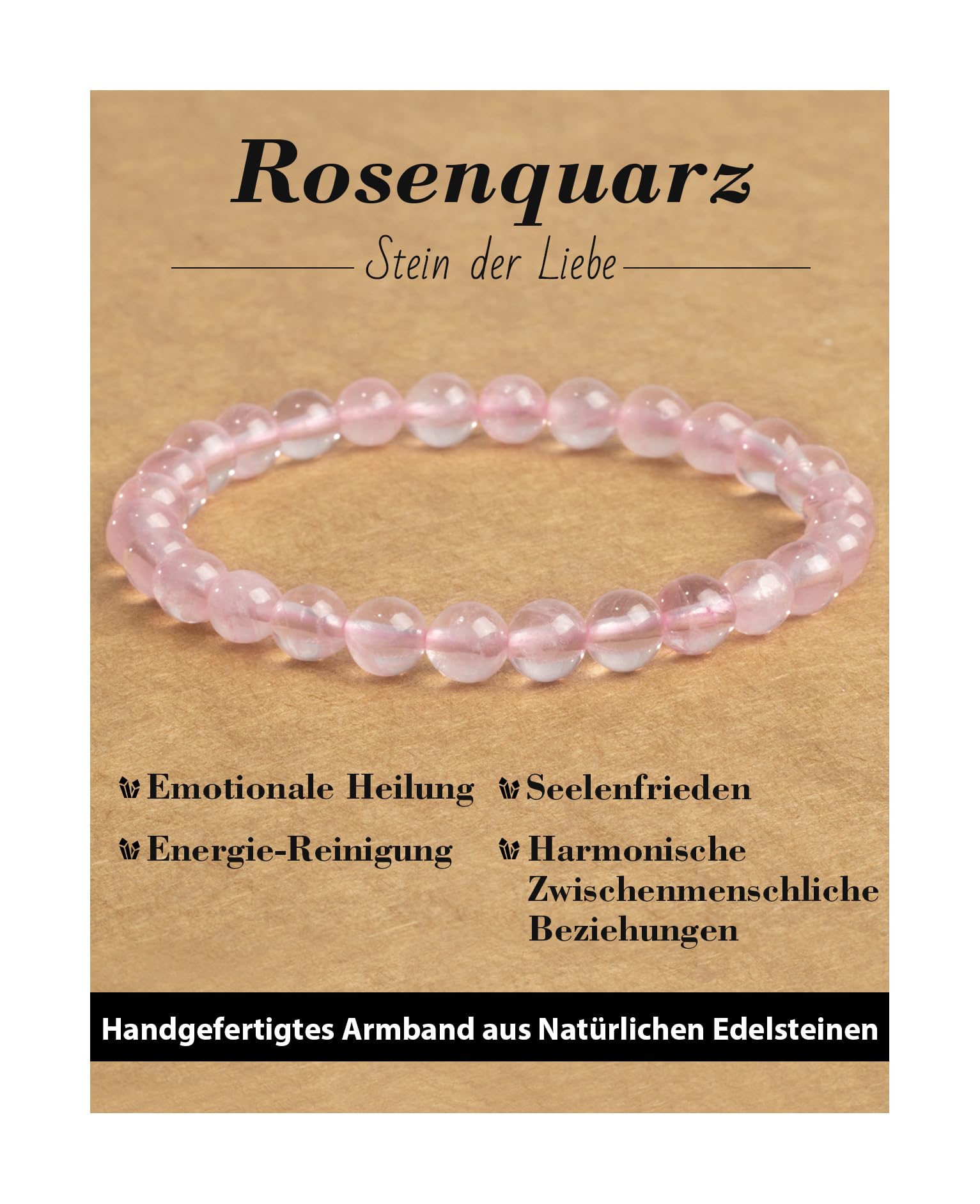 6 mm Healing Stone Bracelet for Men and Women, Real Natural Stone Beads, Lucky Bracelet, Friendship Bracelet, Individual Gift for Good Friends and Sisters