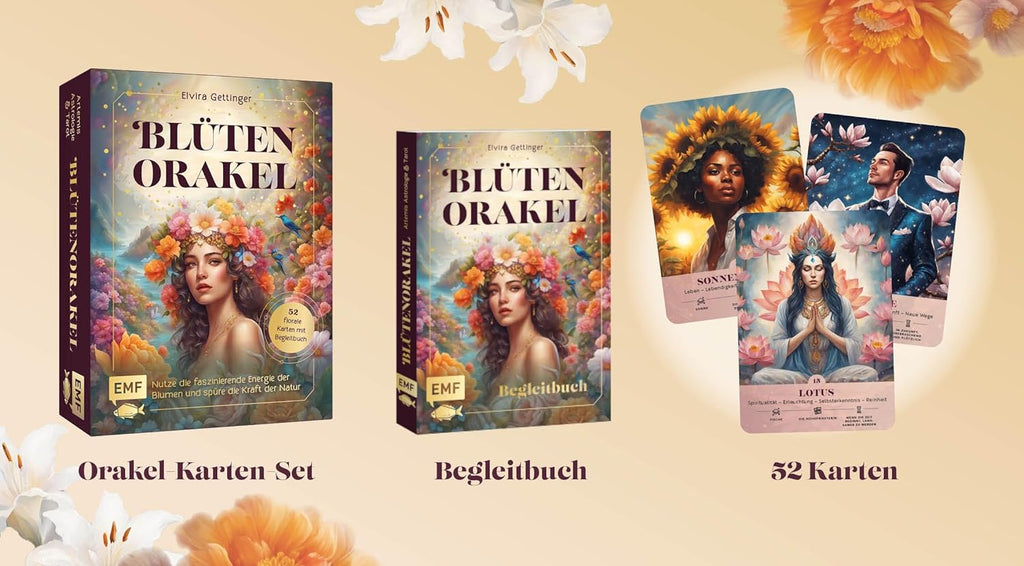 Orakel-Kartenset: Blütenorakel | Nutze die faszinierende Energie der Blumen und spüre die Kraft der Natur: 52 florale Botschaften mit Begleitbuch: Spirituelle Weisheiten, Astrologie und Tarot