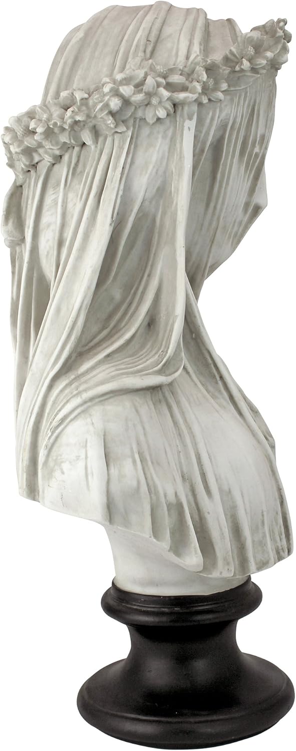 Design Toscano The Veiled Virgin Bust Statue, Dimensions: 22.8 cm x 15.2 cm x 35.5 cm