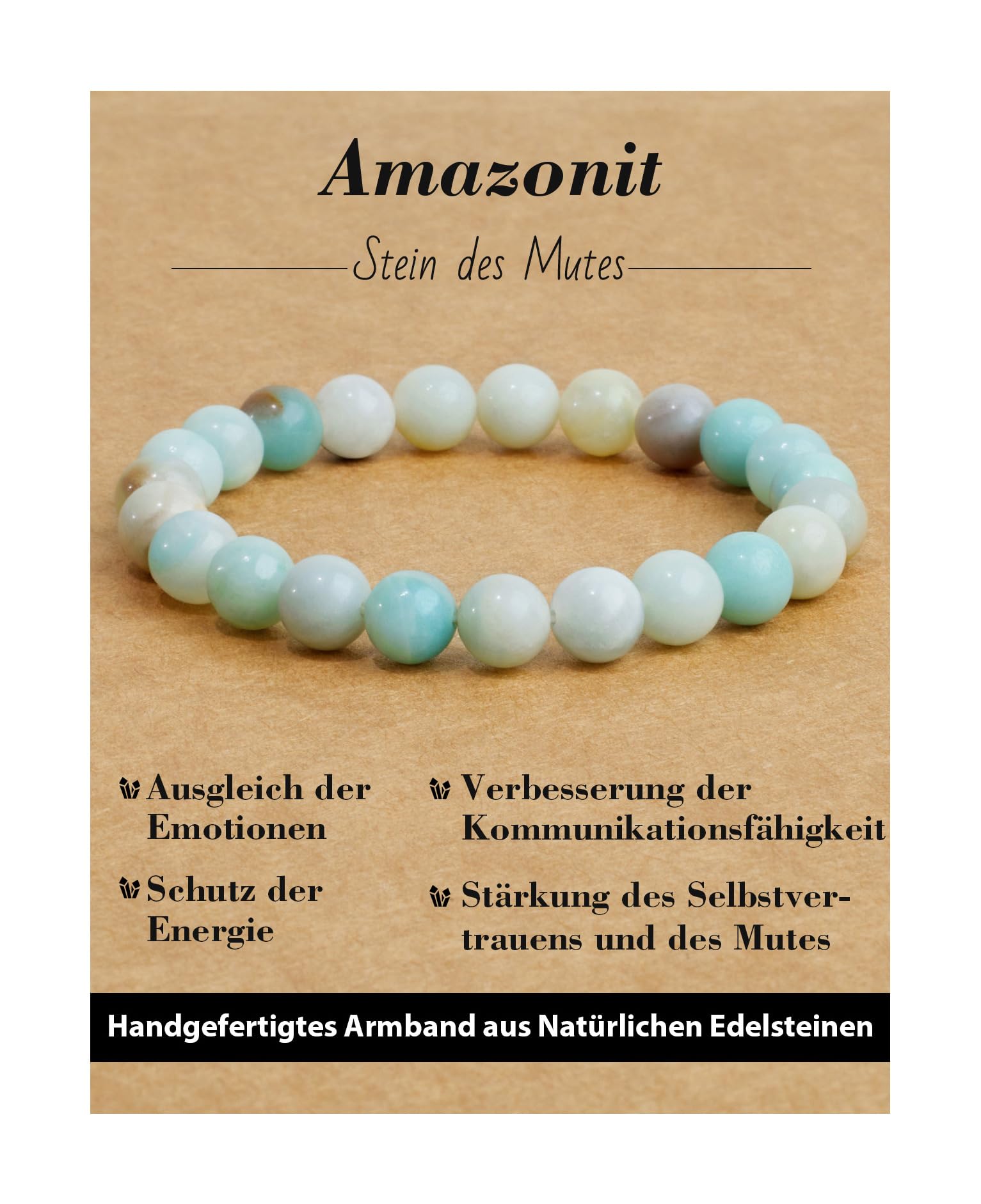Handmade Genuine Natural Stone Beads Healing Stones Bracelet, Women's Men's Chakra Bead Bracelet, 8 mm Round Gemstone Yoga Bracelets, Includes Replacement Beads