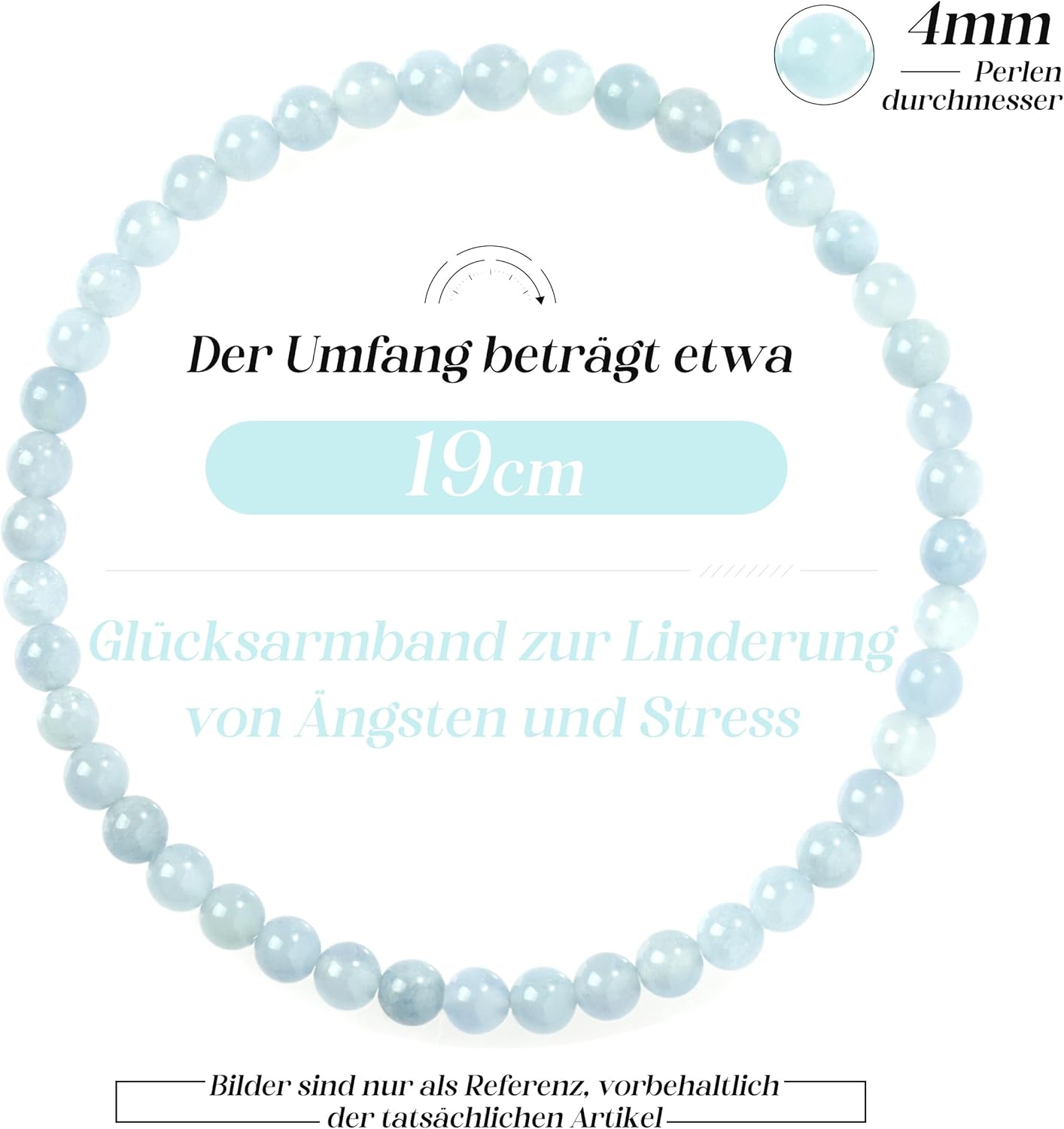 4 mm Stretch Bracelet Made of Real Natural Stone Beads, Healing Stone Bracelet, Yoga Bracelet for Women, Men, Lucky Bracelet, Friendship Bracelet, Replacement Beads Included