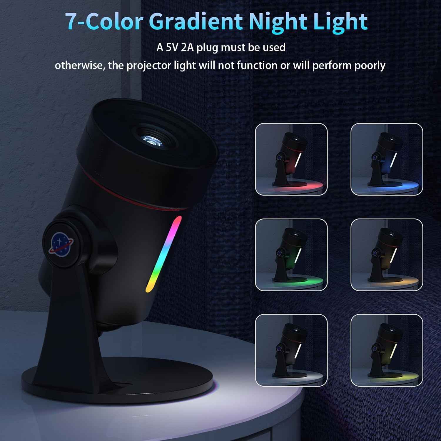 VanSmaGo 8th Gen Sternenhimmel Galaxy Projektor, Galaxy Planetarium Star Projector, HD Picture Night Light Sternenprojektor, 360° Rotating Mist with Adjustable Button and Timer [Energy Class C]