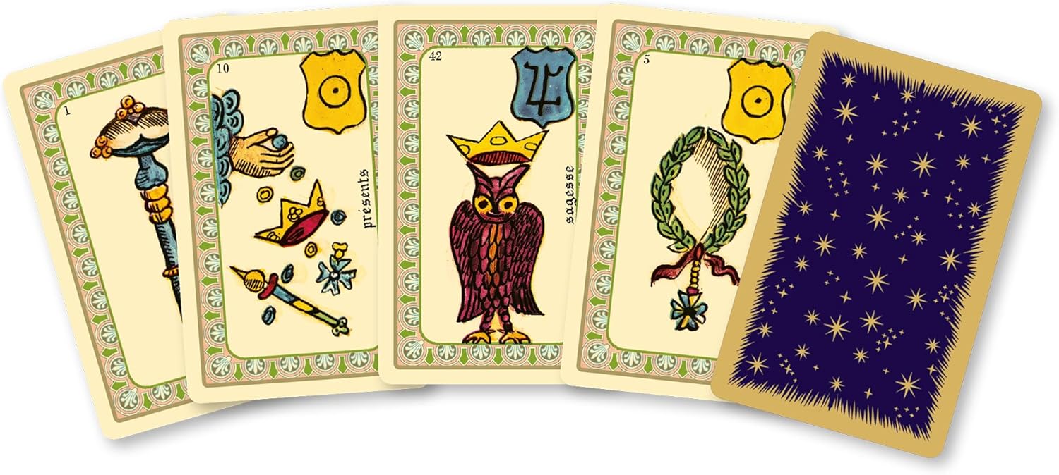 Dusserre - Minis Tarot Games Marseiller & Oracle Belline | Collectible Box Cartomancie | Limited Edition | Oracle and Tarot Fortune Telling | Hard Case