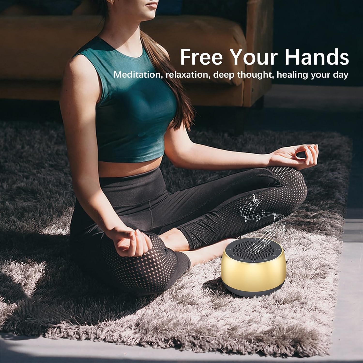 Portable Electronic Tibetan Singing Bowl Rechargeable 4 Healing Frequencies (256-510Hz) Timer, Sound & Meditation Bowl for Yoga, Mindfulness, Chakra Healing and Stress Relief Gifts for Women