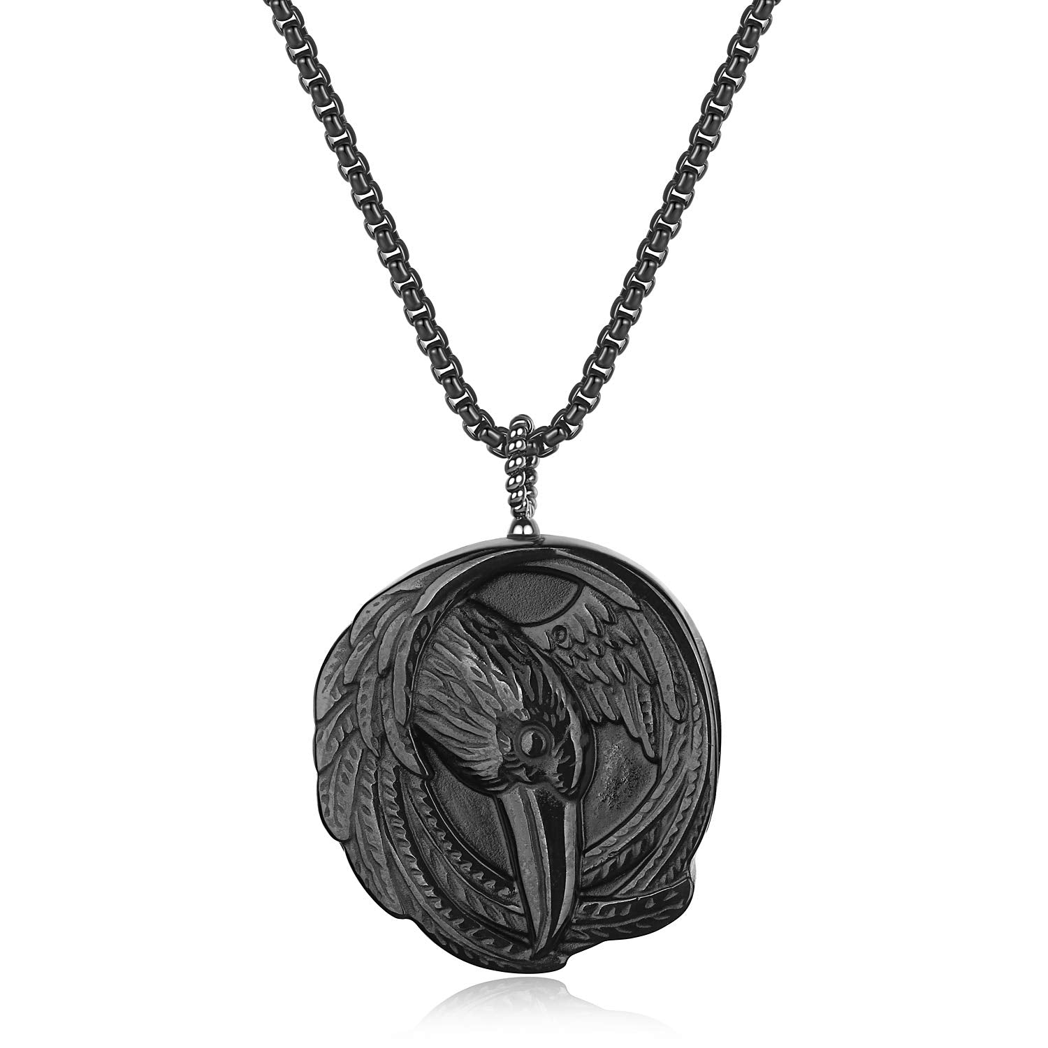 COAI Unisex Halskette mit Obsidian Anhänger