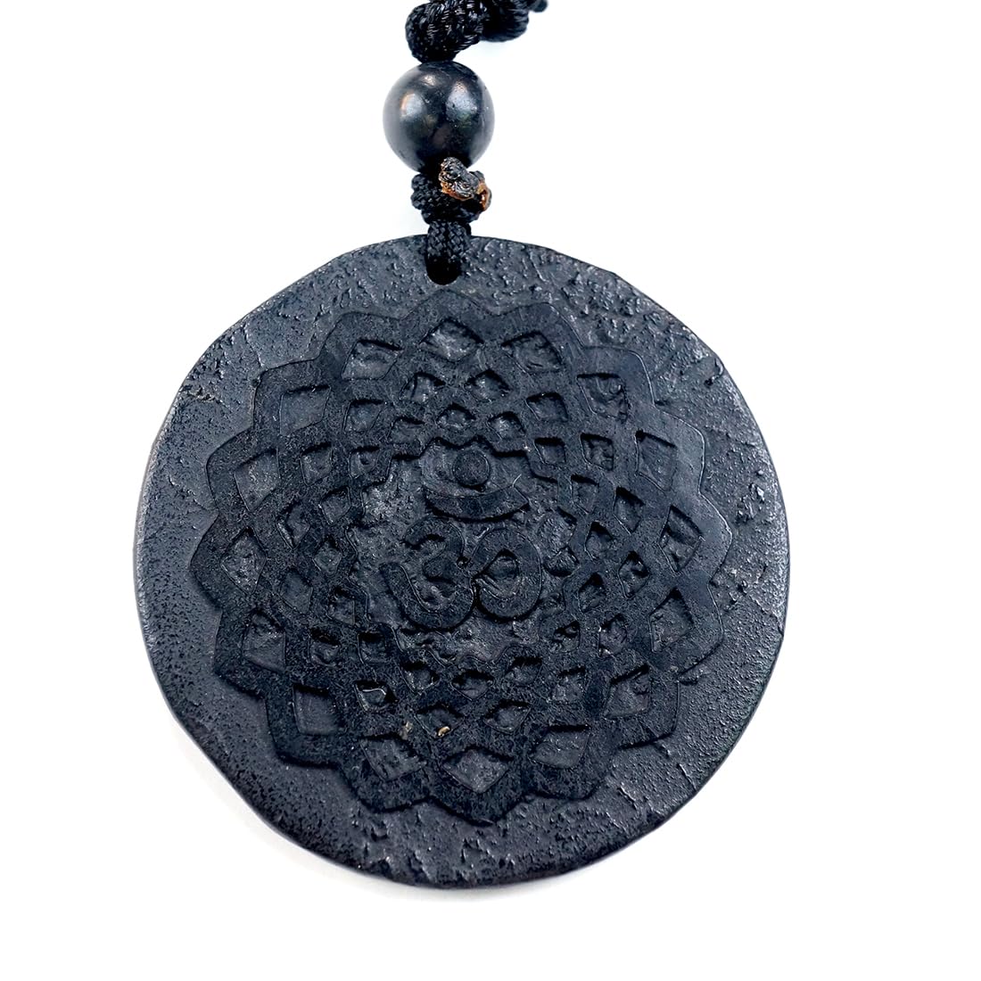 RICHRAIN Halskette mit Anhänger aus echtem natürlichem Schungit, spirituelle Geschenke für Frauen, Kristallheilung, Kristallgeschenke für Männer (Tree of Life)