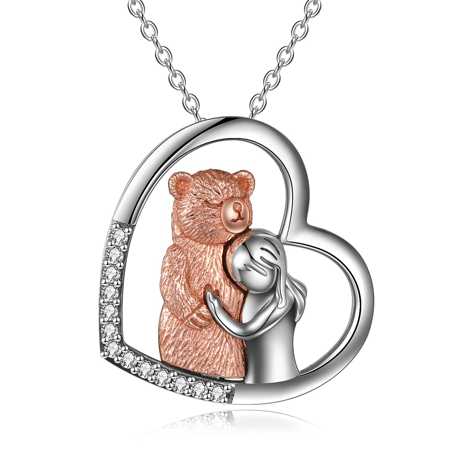 YFN Tier Halskette Sterling Silber Niedliches Tier Kette Anhänger Schmuck Geschenke für Damen Mädchen Mutter Tochter