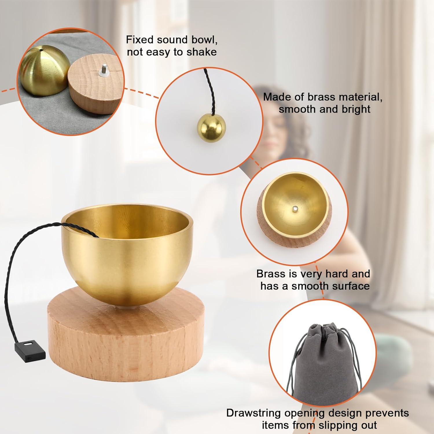 Flangschale klein tibetische, klangschalen set, gegossene klangschale für Yoga, Meditation und Entspannung, Achtsamkeit, Chakra-Heilung, Stressabbau