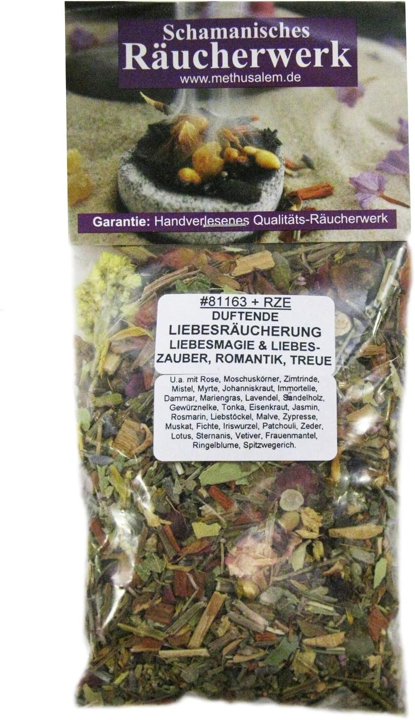 RÄUCHERWERK 7-TLG RÄUCHERSET DUFTENDE LIEBESRÄUCHERUNG für LIEBESMAGIE, LIEBESRITUAL & LIEBESZAUBER. Liebe, ROMANTIK, Treue. 2 x Räuchermischung, Zubhör, Anleitung. 81163-P