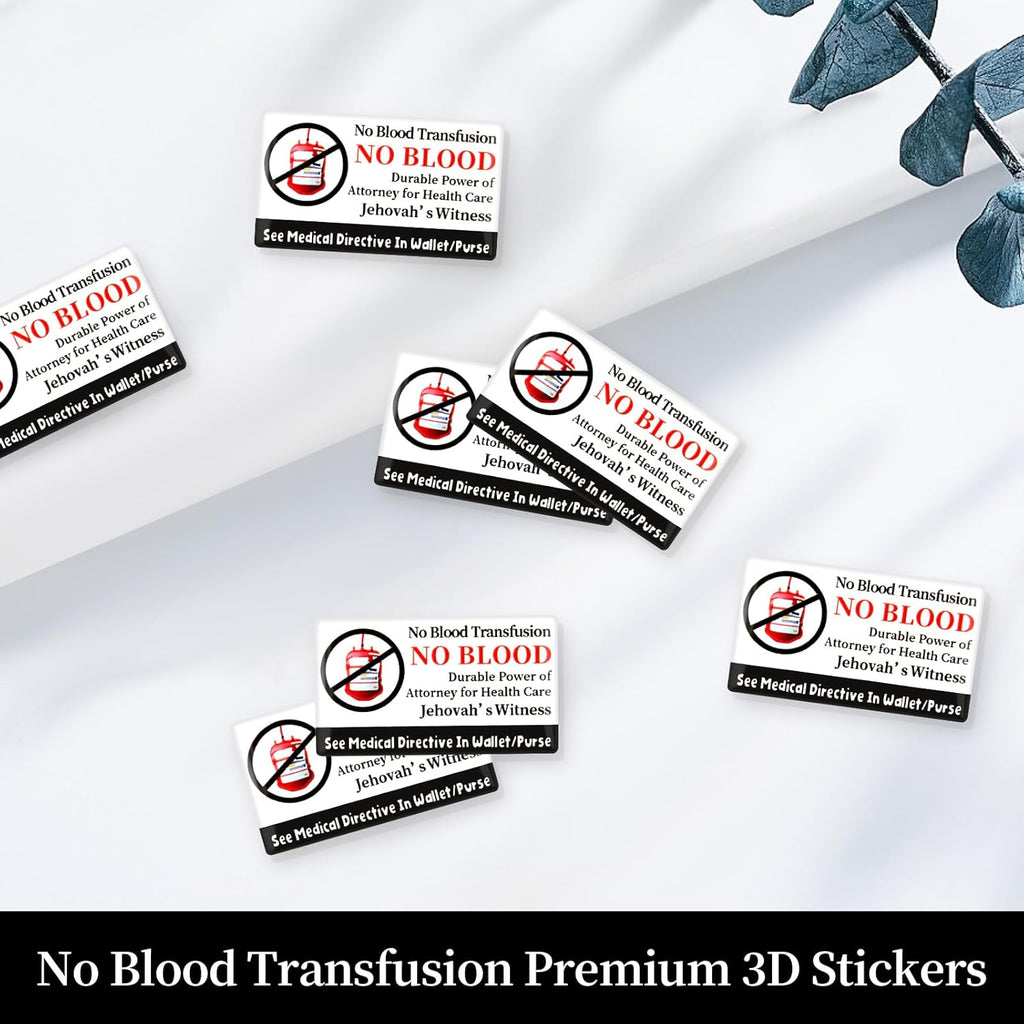 Pack of 50 Jehovah's Witness No Blood Stickers JW No Blood Transfusion Stickers JW Meeting Accessories from Mobile Phone Ministry Supplies Sticker Gifts for JW.org Pioneer Convention Children Women