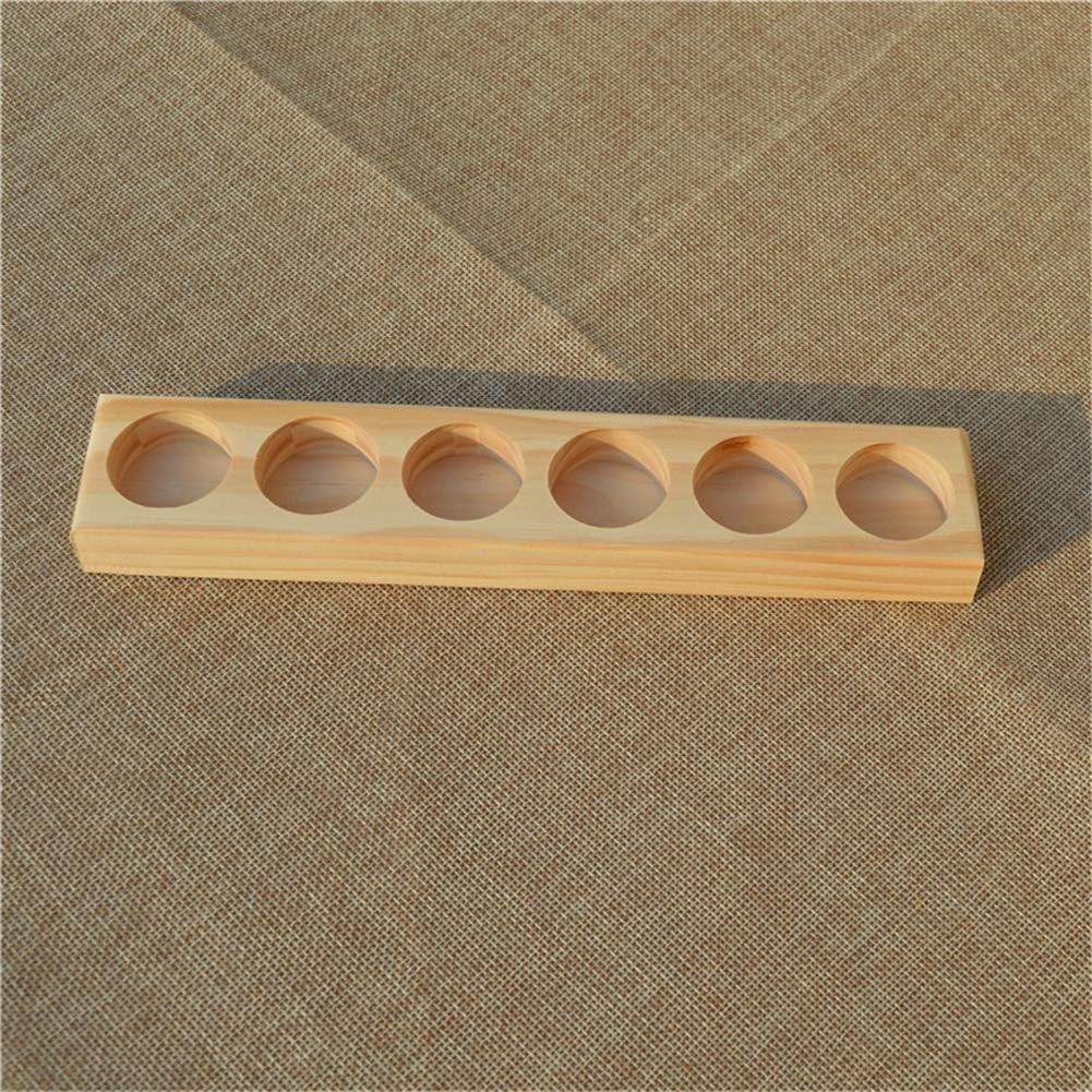 Ätherisches Öl Display Ständer, 6 Löcher Aromatherapie Öle Hölzern Tragen Gestell Halter Organisator Multifunktions Geschenk für Nagellack, Duftöle, Lippenstift, Parfümlagerung