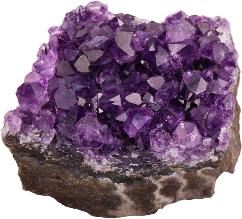 Natürlichen Amethyst Drusensegment Rohstück, Unregelmäßige Naturstück Dekorative Steine Drusenstück, Reiki Heilung Kristall Cluster Specimen Edelstein Fengshui Ornamente
