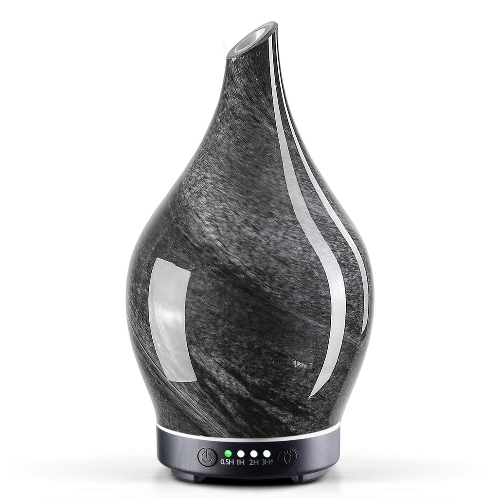 Porseme Aroma Diffuser Luftbefeuchter 150ml,Handgeblasen 3D Luftbefeuchter Ultraschall Leise 7 farbwechselnde LEDs Raumbefeuchter BPA Frei für Wohnung Yoga SPA mit Timer (Rose Gold)