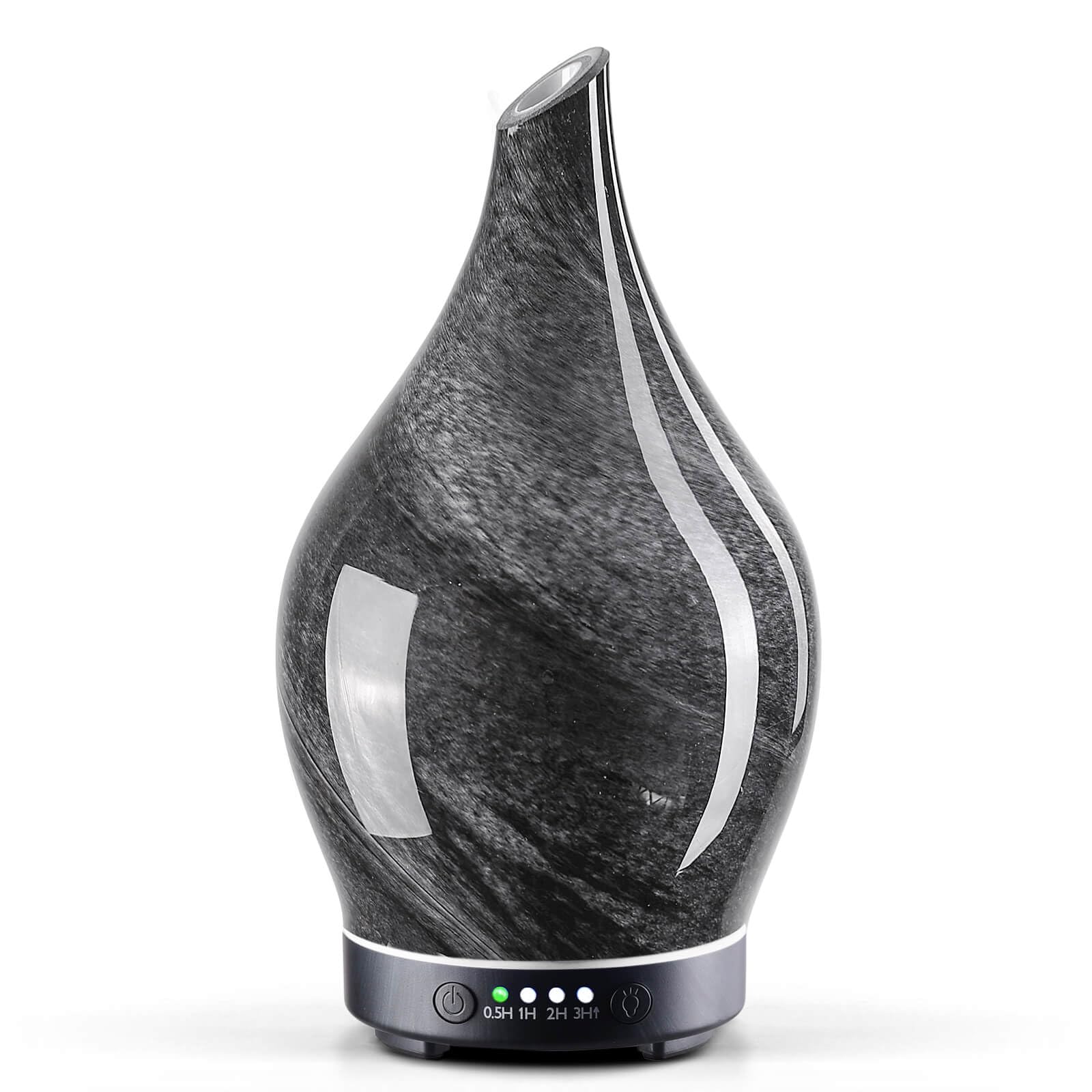 Porseme Aroma Diffuser Luftbefeuchter 150ml,Handgeblasen 3D Luftbefeuchter Ultraschall Leise 7 farbwechselnde LEDs Raumbefeuchter BPA Frei für Wohnung Yoga SPA mit Timer (Rose Gold)