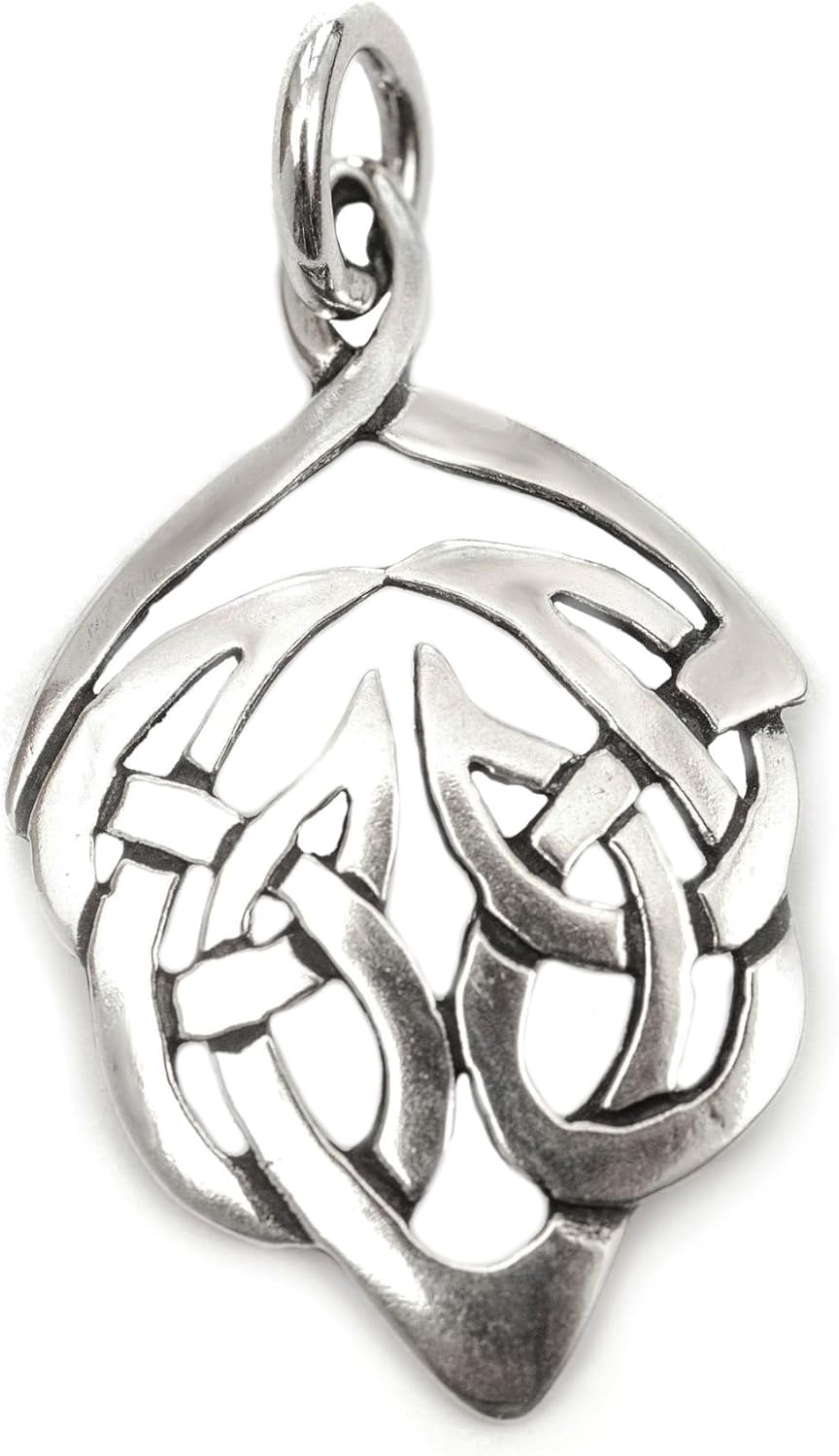 Windalf Celtic Irish Anhänger BRÂN 3.6 cm Keltischer Kraftvogel Skandinavischer Schmuck Nodisches Liebes Amulett925 Sterlingsilber