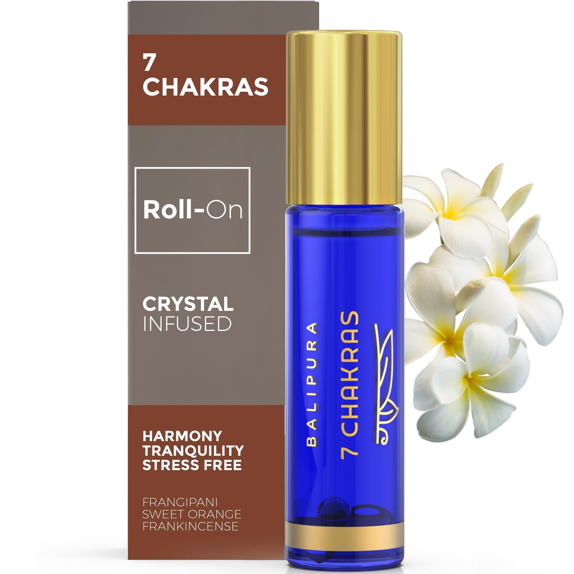 BALIPURA – Roll-On mit ätherischem Vanilleöl und positiven Energie-Chakren – Mischung aus natürlichen ätherischen Ölen, spirituelles Geschenk, Roll-On mit Heilkristallen