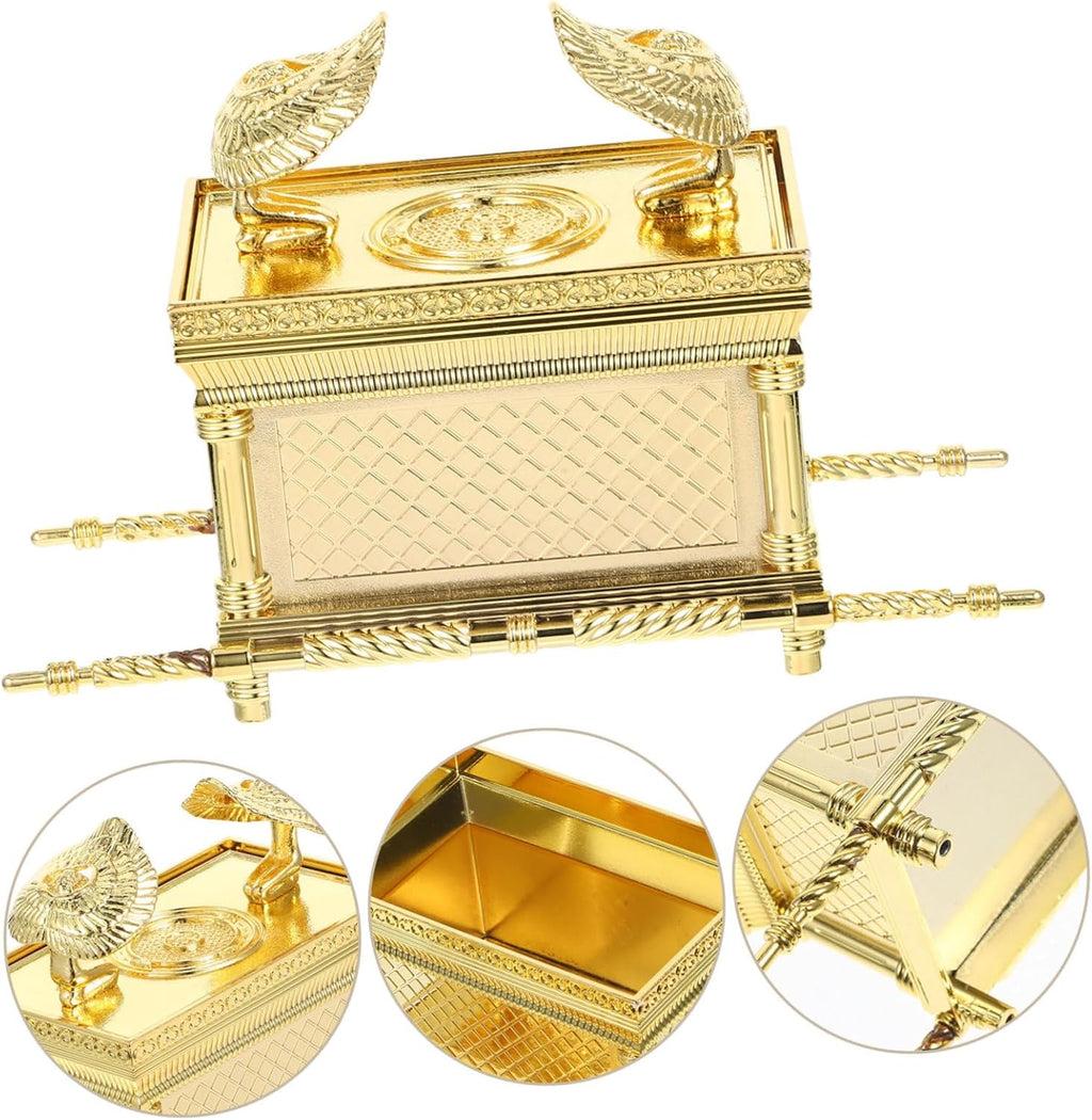 Luxshiny Ark of the Covenant Ornaments Religious Figures Ark Model Prop Religious Party Decorations Sculpture Judaica Zinc Alloy
