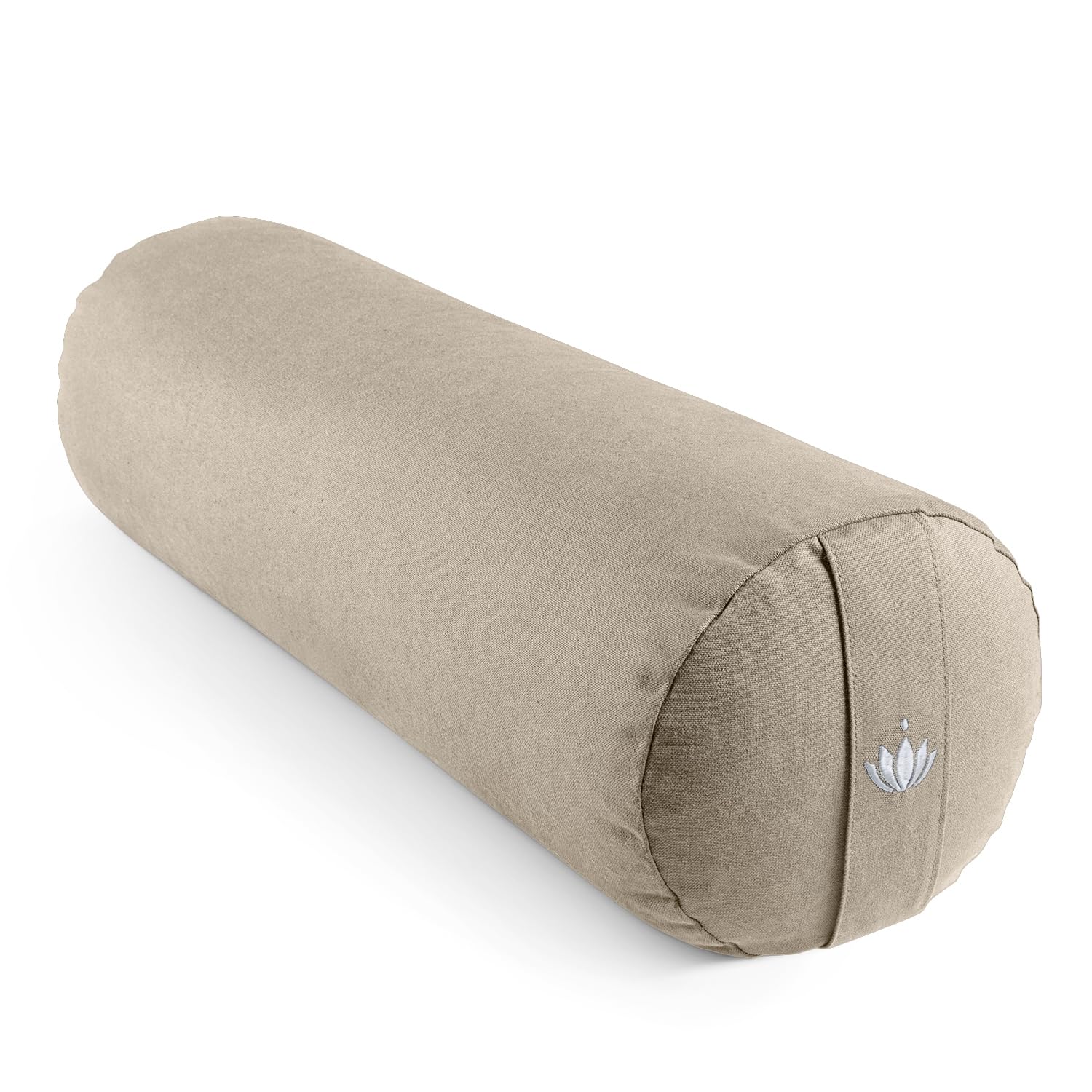 Lotuscrafts, Yoga Roll for Yin Yoga, Diameter 24 cm, with Spelt Filling, Washable Cotton Cover, Yoga Bolster Roll for Restorative Yoga, GOTS Certified