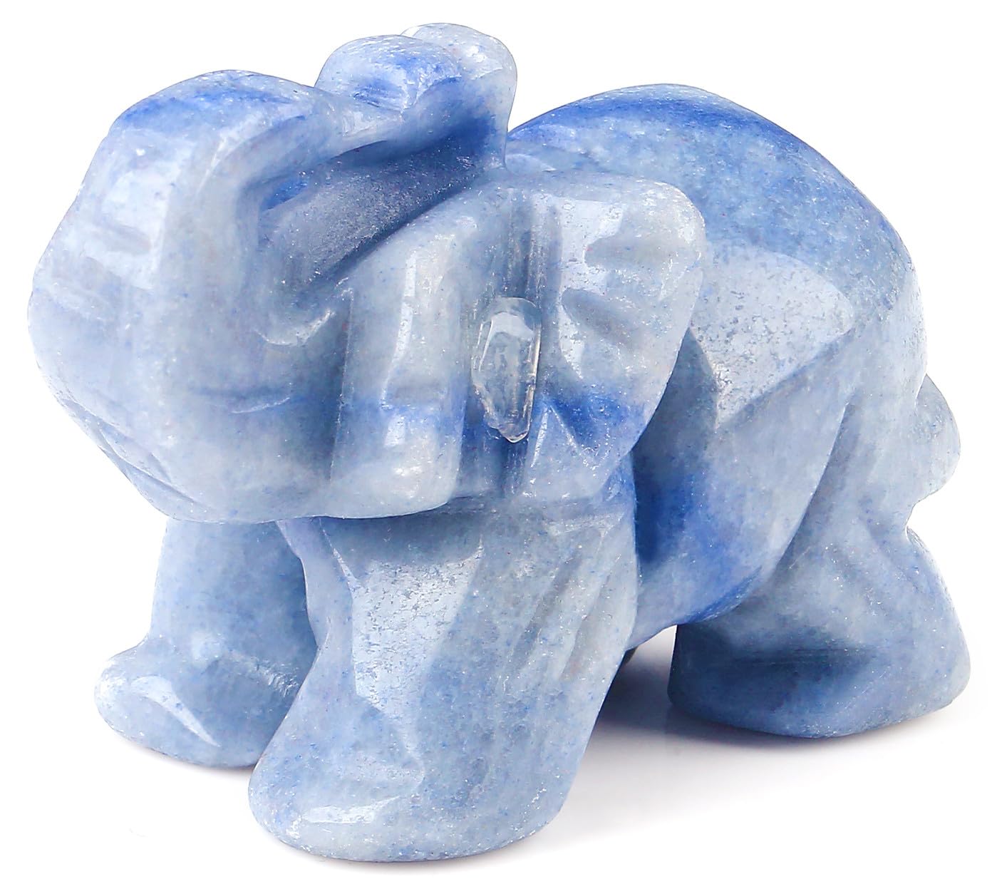 QINJIEJIE Amethyst Elephant Decor Statue Crystals Healing Stones Crystal | Pocket Figurines Cute Ivory Wedding Anniversary Sculpture Gemstones Home Office Desk Purple Decor Elephant Gifts for Women