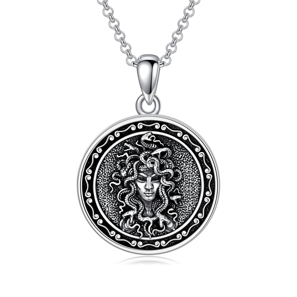 Schlüssel Amulett Halskette 925er Sterlingsilber Allah Hekate Dreifachmondgöttin Tetragrammaton Anhänger Halskette Schlüssel Wicca Heidnischer Pentagramm Schmuck Geschenke Für Frauen