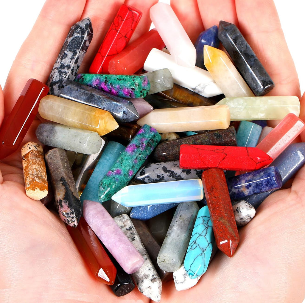 10pcs Gelber Aventurin Heilkristalle Stein Stab Edelsteine Sets Sechseckige Kristall Säule Bulk Hexagonal Punkt Turm Reiki Meditation Spirituelle Chakra Schutz Energieausgleich