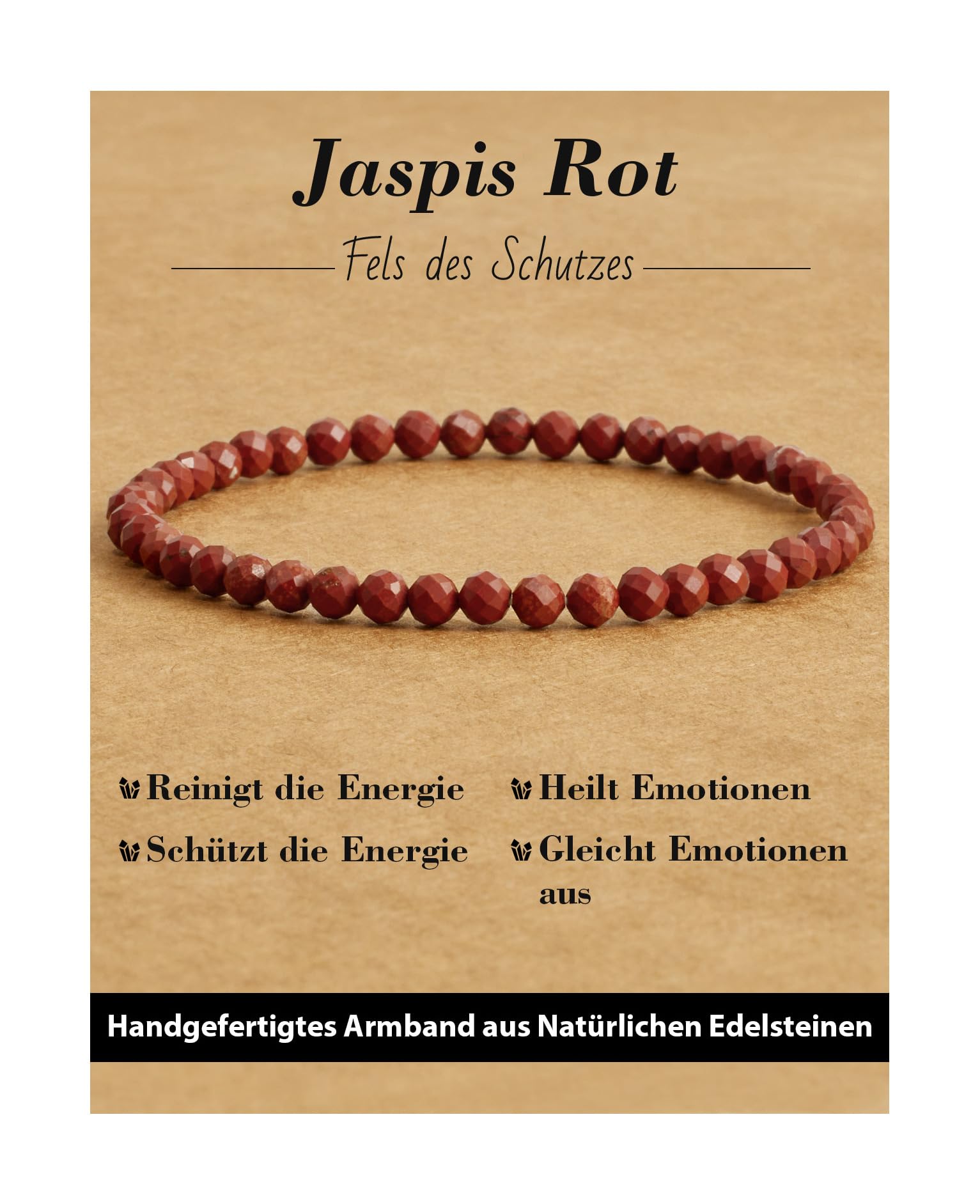 4 mm Stretch Bracelet Made of Real Natural Stone Beads, Healing Stone Bracelet, Yoga Bracelet for Women, Men, Lucky Bracelet, Friendship Bracelet, Replacement Beads Included