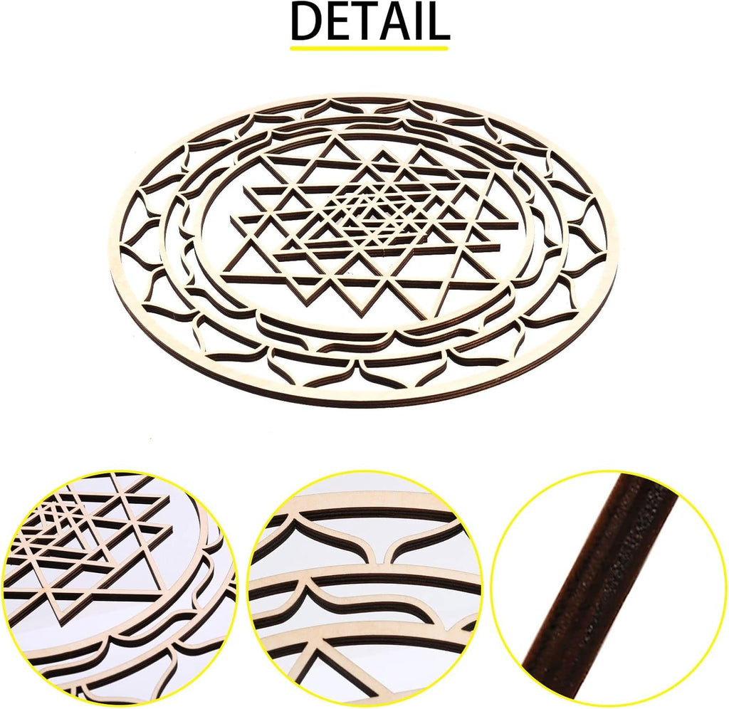 Tiamu 3Pcs Boho Wanddeko, Heilige Geometrie Wandskulptur, Mandala Chakra Wandbild, Minimalistische Wandkunst, Des Lebens Wandkunst, Yoga Meditationsraum Buddha Harmonisches Wanddeko (30cm)