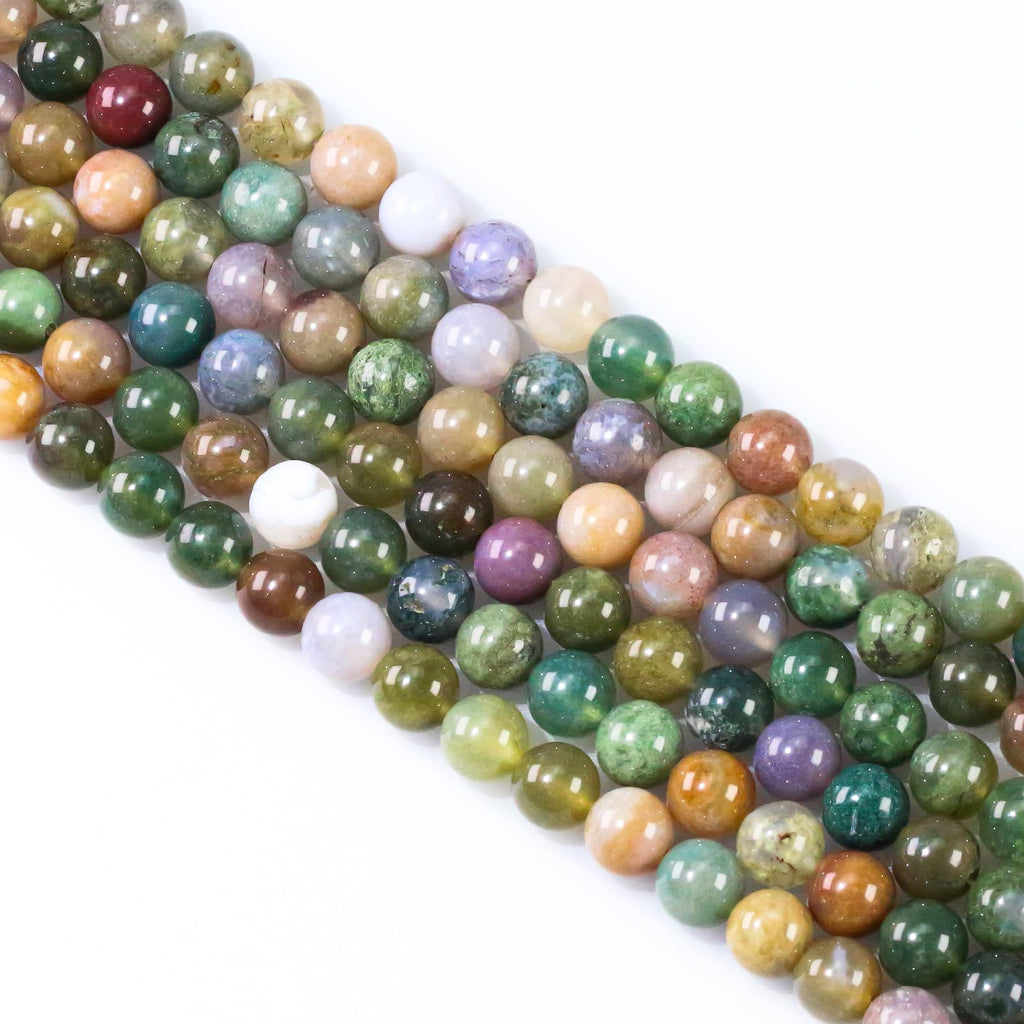 Natural Stone Beads, Gemstone Beads, 45 Pieces, 8 mm, Natural Stone, Unakite Gemstone Beads, Polished Round Gemstones for Threading, Gemstones, Stone Beads for Bracelets, Necklaces, DIY Jewellery,