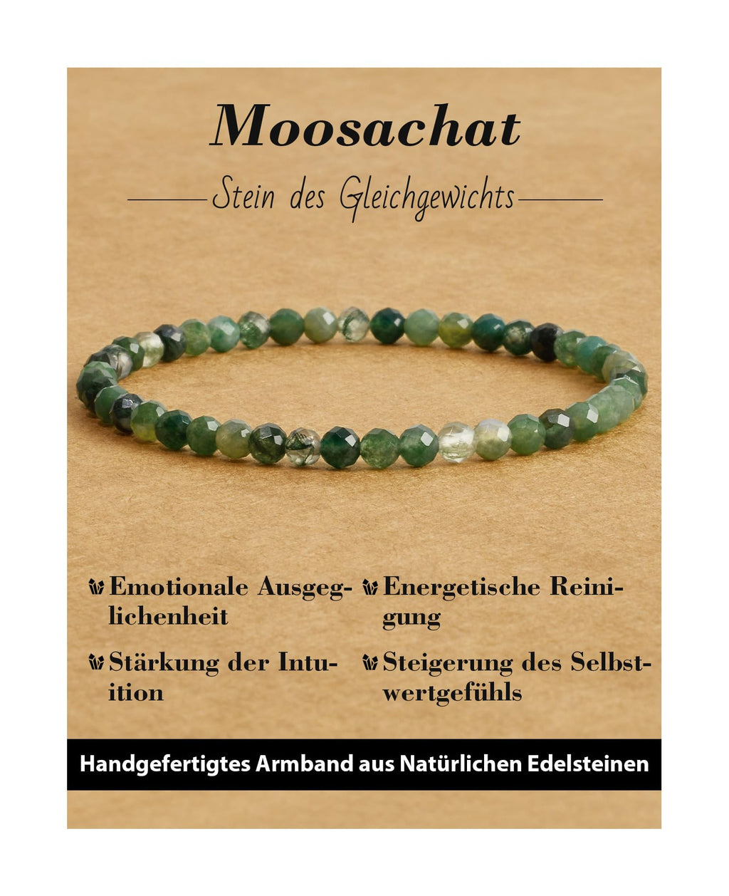 4 mm Stretch Bracelet Made of Real Natural Stone Beads, Healing Stone Bracelet, Yoga Bracelet for Women, Men, Lucky Bracelet, Friendship Bracelet, Replacement Beads Included