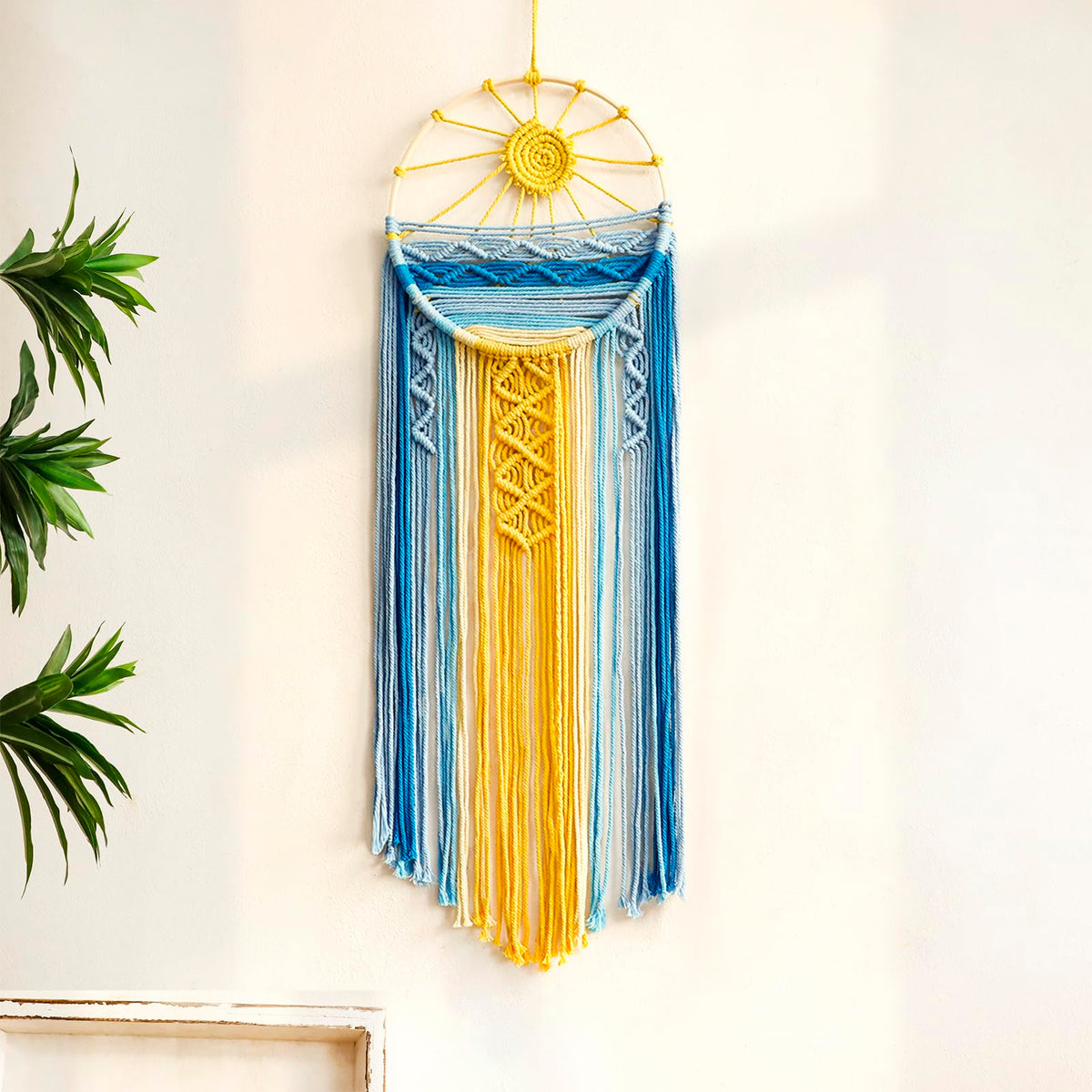 Artilady Macrame Wall Hanging Tapestry, Boho Sun Art Decor Dream Catcher