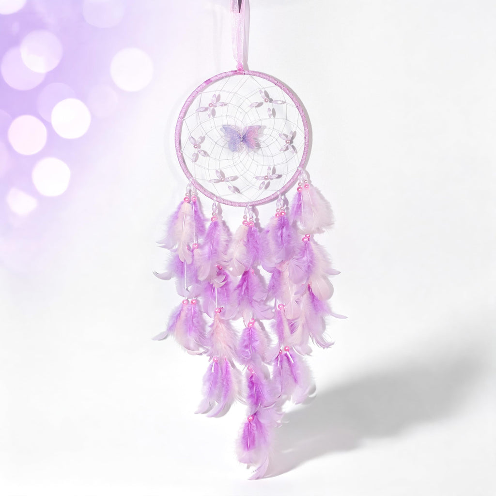 Dream Catcher for Girls,Pink Wall Decor,Decorative Box with Raffia