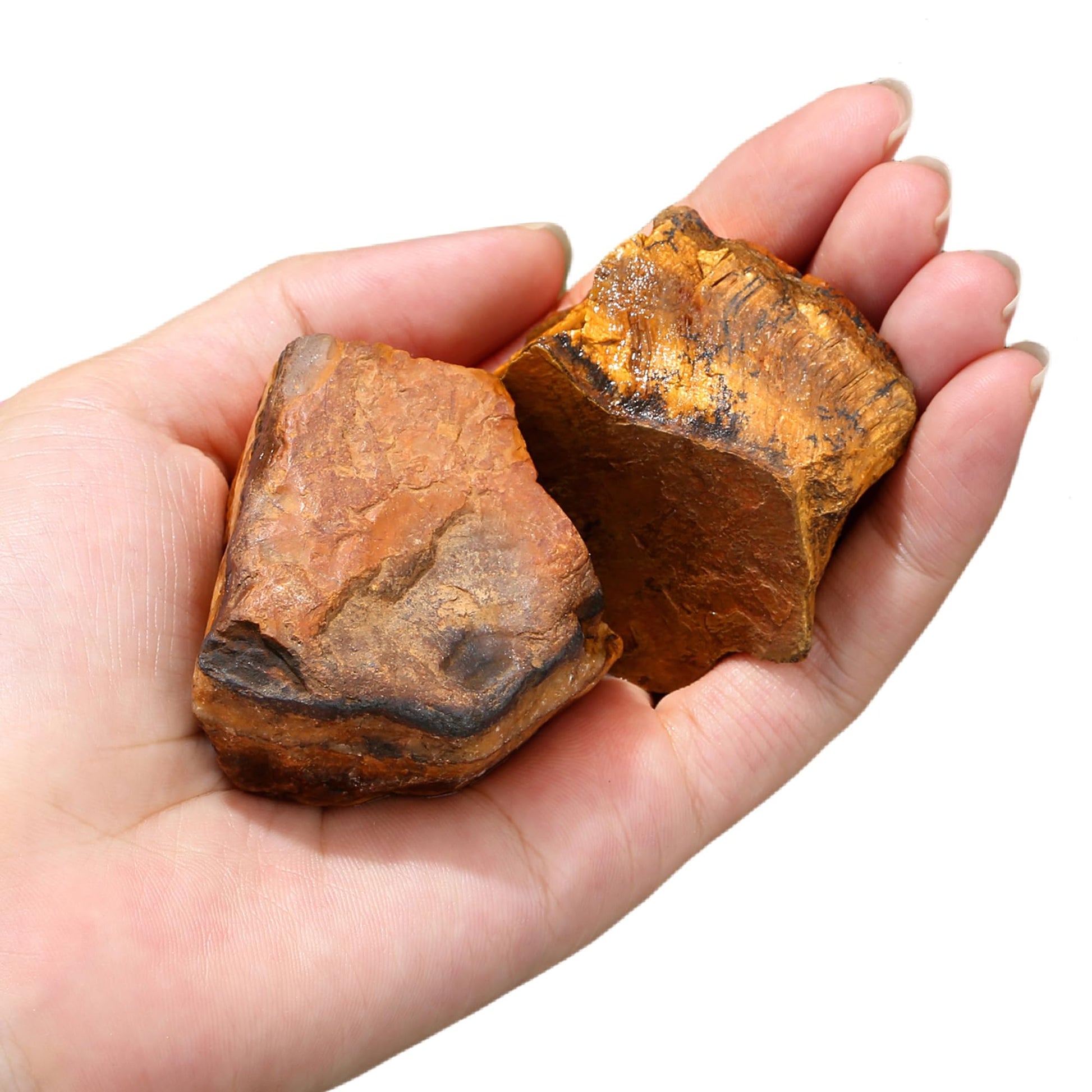 2 Pieces African Bloodstone Large Crystals Rough Stone Set Crystal Spiritual Stones Premium Water Stones Esoteric Gifts 4.5-5.5cm