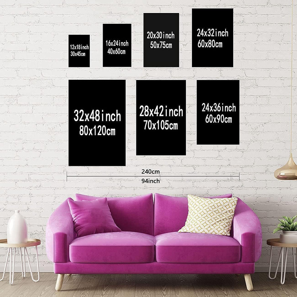 ZHONGYUTONG Chakren Heilkristalle auf Leinwand Kunstdruck Chakra Wanddiagramm Yoga Gemälde Poster Spirituelles Bild für Heimdekoration (Kein Rahmen, 30x45cm)