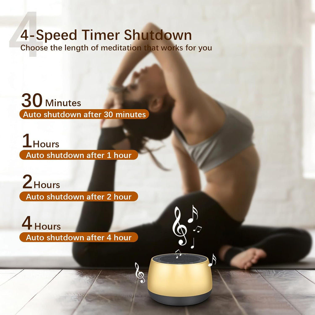 Portable Electronic Tibetan Singing Bowl Rechargeable 4 Healing Frequencies (256-510Hz) Timer, Sound & Meditation Bowl for Yoga, Mindfulness, Chakra Healing and Stress Relief Gifts for Women