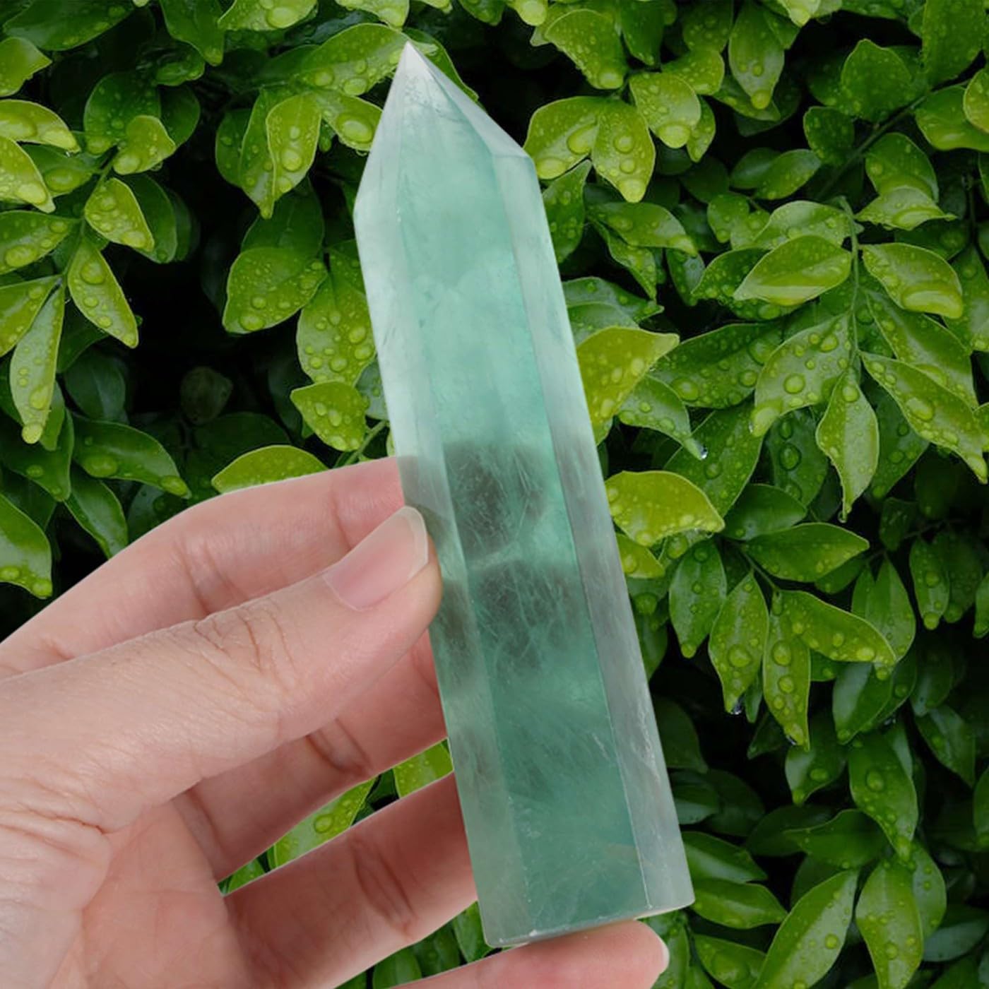 LAIDANLA Tiger Eye Healing Crystals Wands 3.5-4" Polishing Natural Reiki Energy Wand Stone Hexagonal Point Large Crystal Gemstones for Meditation Therapy Crystal Grid Decoration 1Pcs