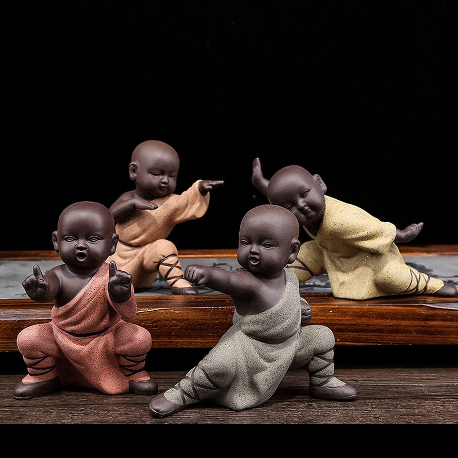 Buddha Figur Statue Mönch Skulptur Tea Tray Dekor Zen Ornament Wetterfest Frostsich Innen und Dekoration für Wohnzimmer Schlafzimmer Balkon Terrasse oder als Geschenk