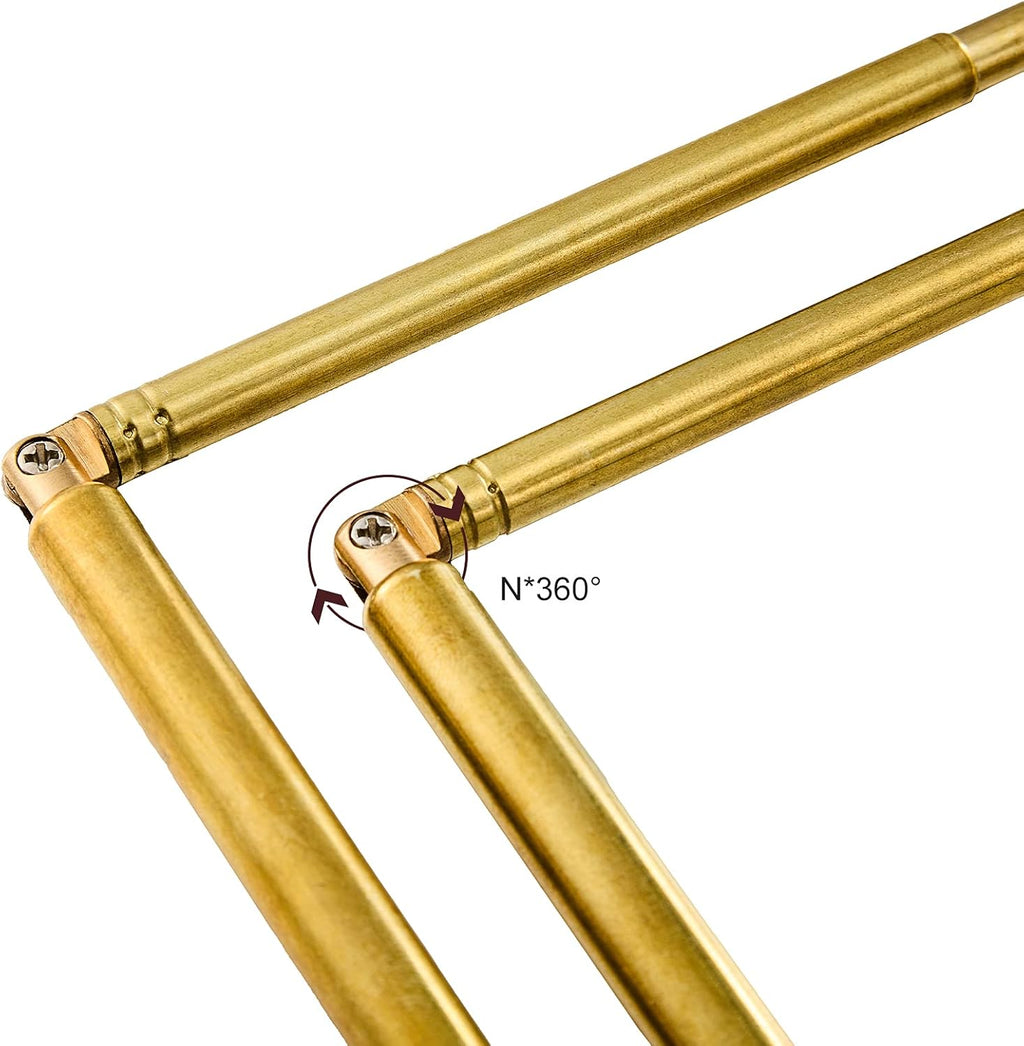 Jadive 3 Stück Wünschelruten Kupfer und Wünschelruten Pendel für Geisterjagd Energieheilung Wünschelwasser inklusive 2 Einziehbare Wünschelruten mit Kupfer Griff und 1 Pendel Anhänger (Gold)