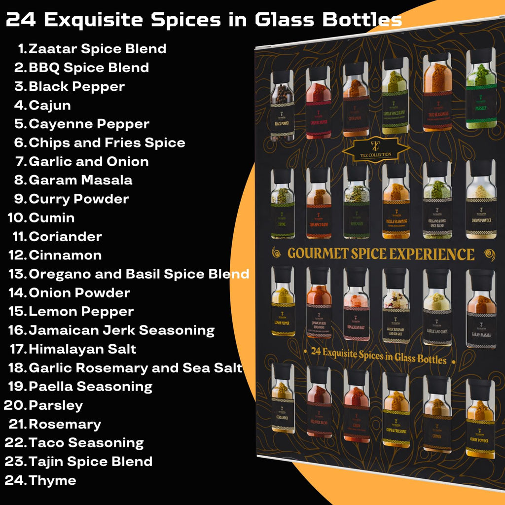 Gewürz-Geschenkset mit 24 edlen Gourmet-Gewürzen zum Kochen, Grillen und Verfeinern – das perfekte Geschenk für Männer und Frauen, ideal zum Geburtstag oder Einzug