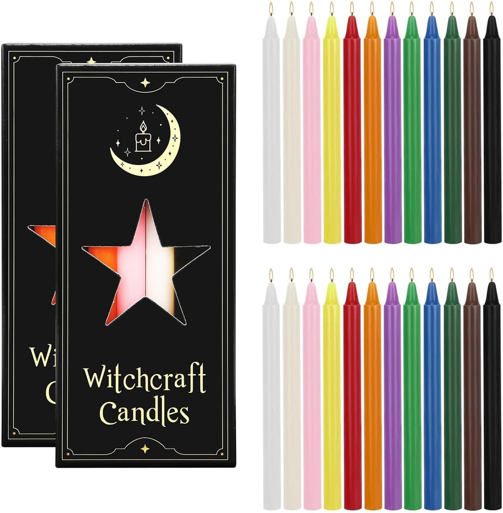Chanukka Kerzen, 24 Stabkerzen Bunt, kleine stabkerzen, 16 cm hoch, Christbaumkerzen für Weihnachten, Chime, Vigil, Wicca-Altar, Rituale, Gebete, Hochzeit & Partydekoration