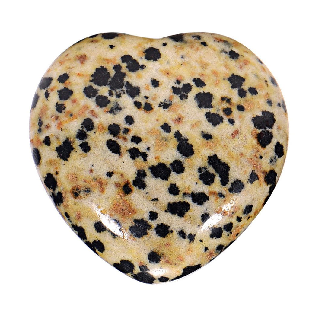 Morella Gemstone Heart Good Luck Charm, Stone Heart to Take with You, 3 cm, in Velvet Bag