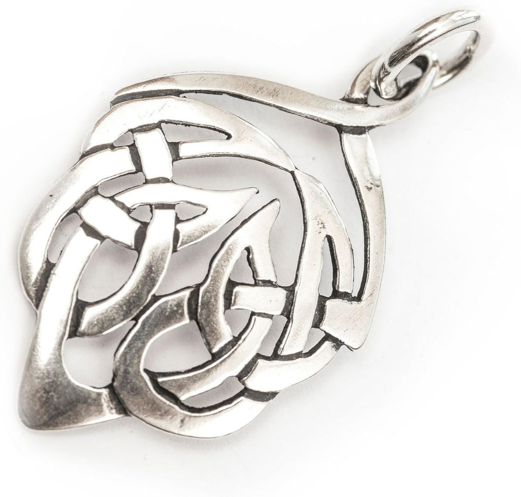 Windalf Celtic Irish Anhänger BRÂN 3.6 cm Keltischer Kraftvogel Skandinavischer Schmuck Nodisches Liebes Amulett925 Sterlingsilber