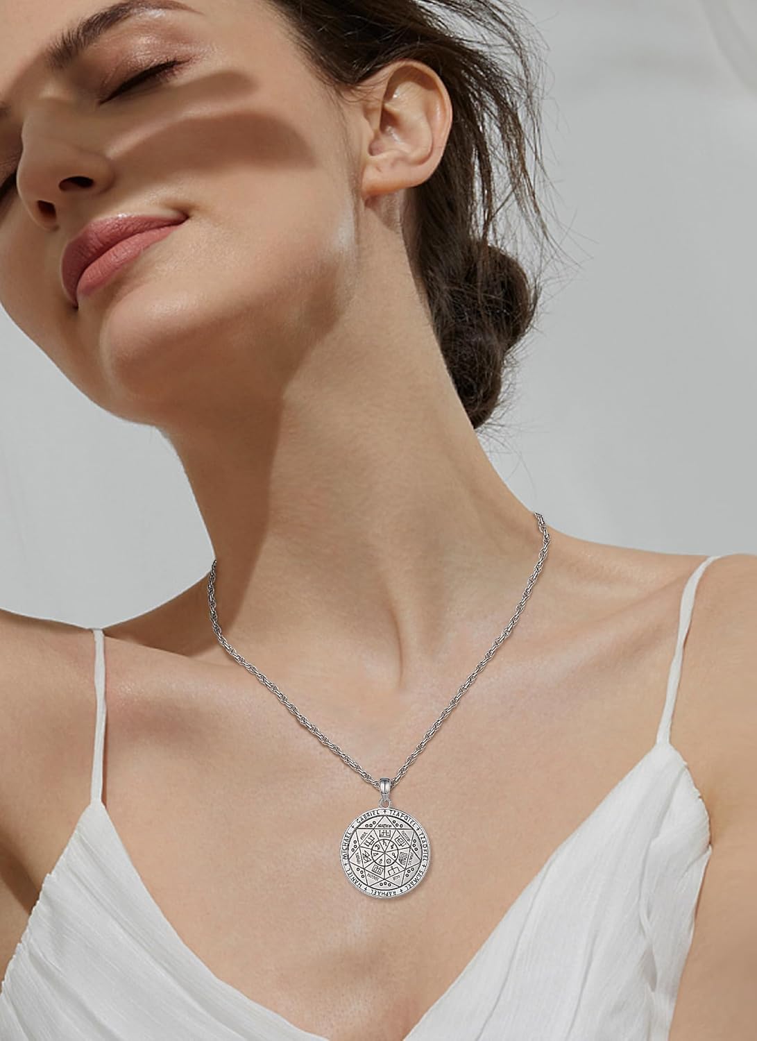 CELESTIA Supernatural Siegel der 7 Erzengel Michael Raphael Kette Silber 925 Frauen Männer Esoterik Geschenke Talisman Amulett Glücksbringer