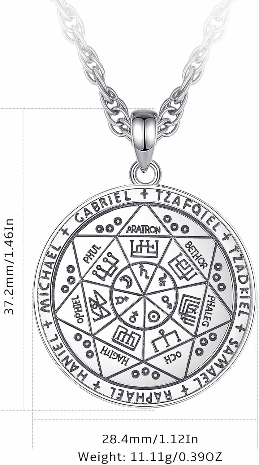 CELESTIA Supernatural Siegel der 7 Erzengel Michael Raphael Kette Silber 925 Frauen Männer Esoterik Geschenke Talisman Amulett Glücksbringer