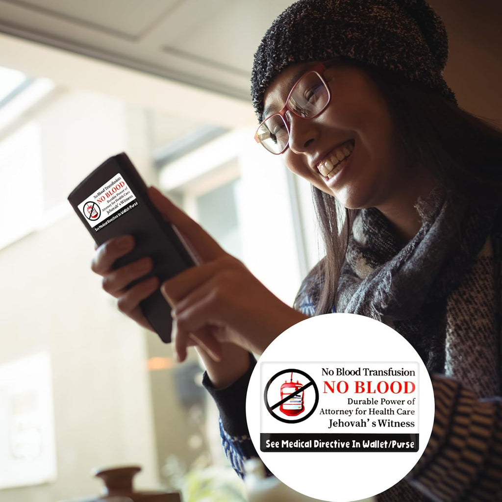 Pack of 50 Jehovah's Witness No Blood Stickers JW No Blood Transfusion Stickers JW Meeting Accessories from Mobile Phone Ministry Supplies Sticker Gifts for JW.org Pioneer Convention Children Women