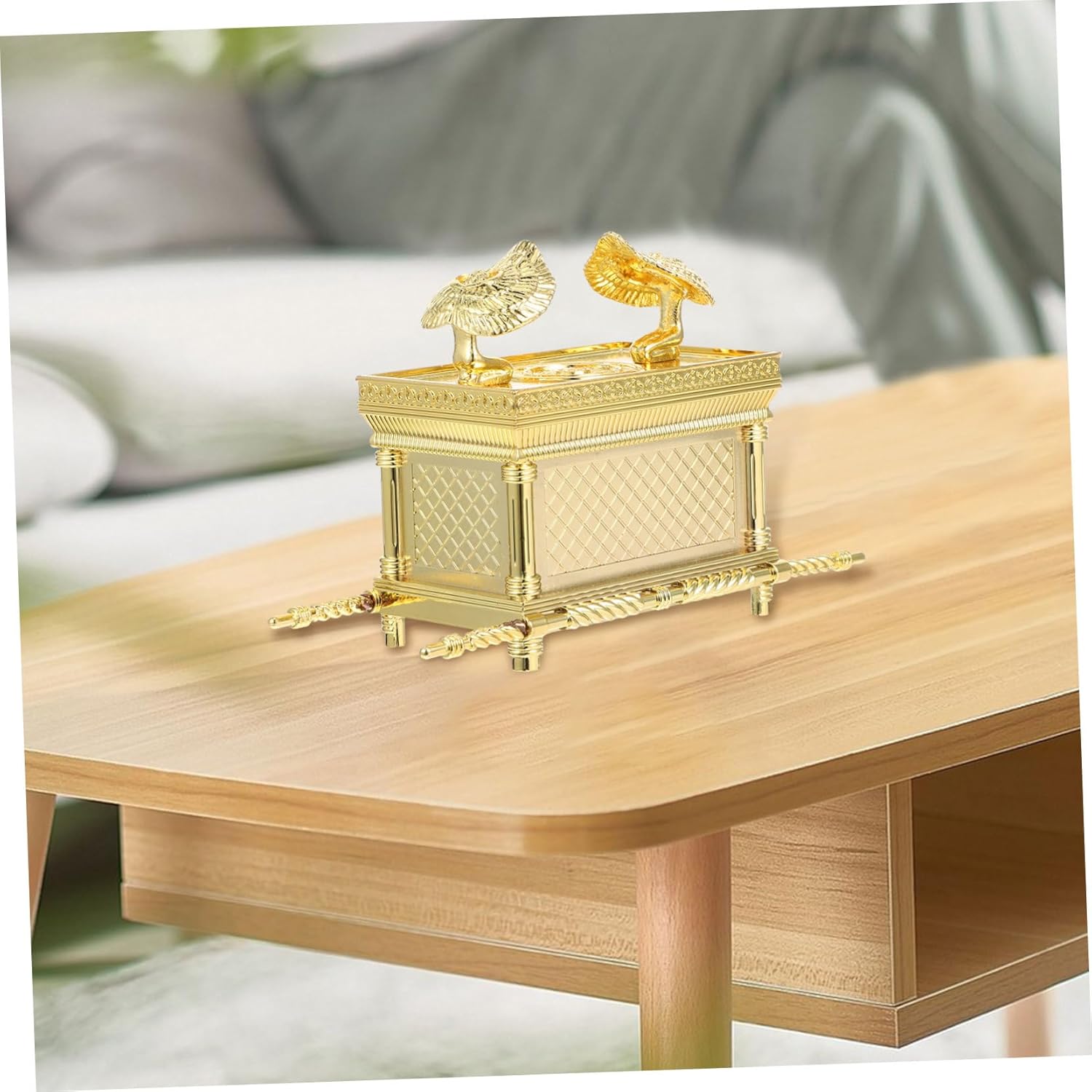 Luxshiny Ark of the Covenant Ornaments Religious Figures Ark Model Prop Religious Party Decorations Sculpture Judaica Zinc Alloy