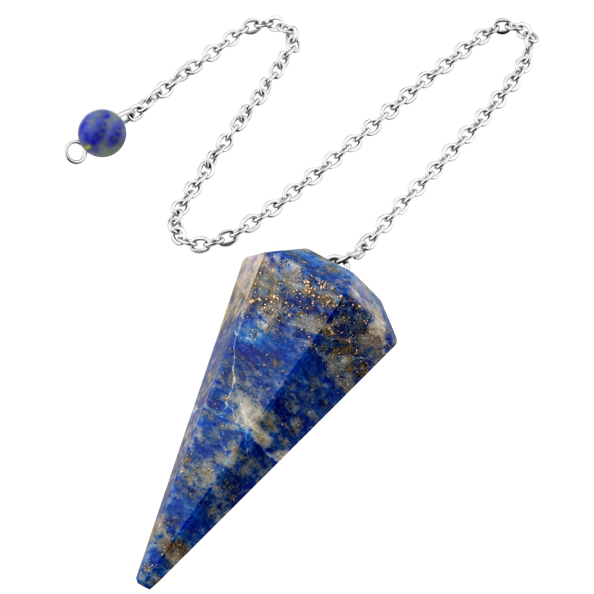 QINJIEJIE Rock Crystal Pendulum Natural Gemstone Pendulum Crystals Esoteric Pendulum with Chain and Ball for Dowsing Rods Fortune teller Chakra Reiki Witchcraft Accessories Esoteric Gifts